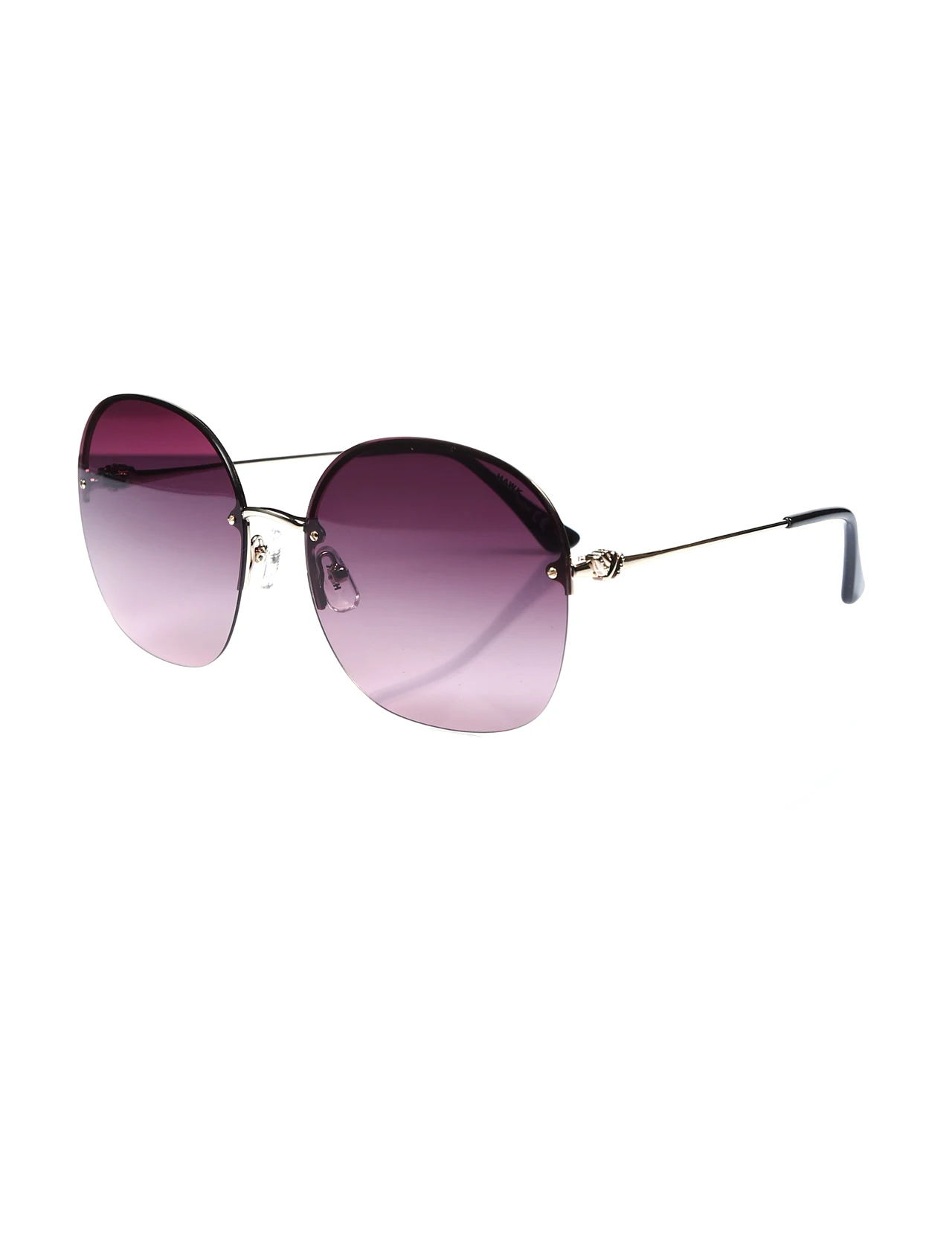 

Women's sunglasses hw 1748 03 metal yellow organic oval aval 60-18-143 hawk