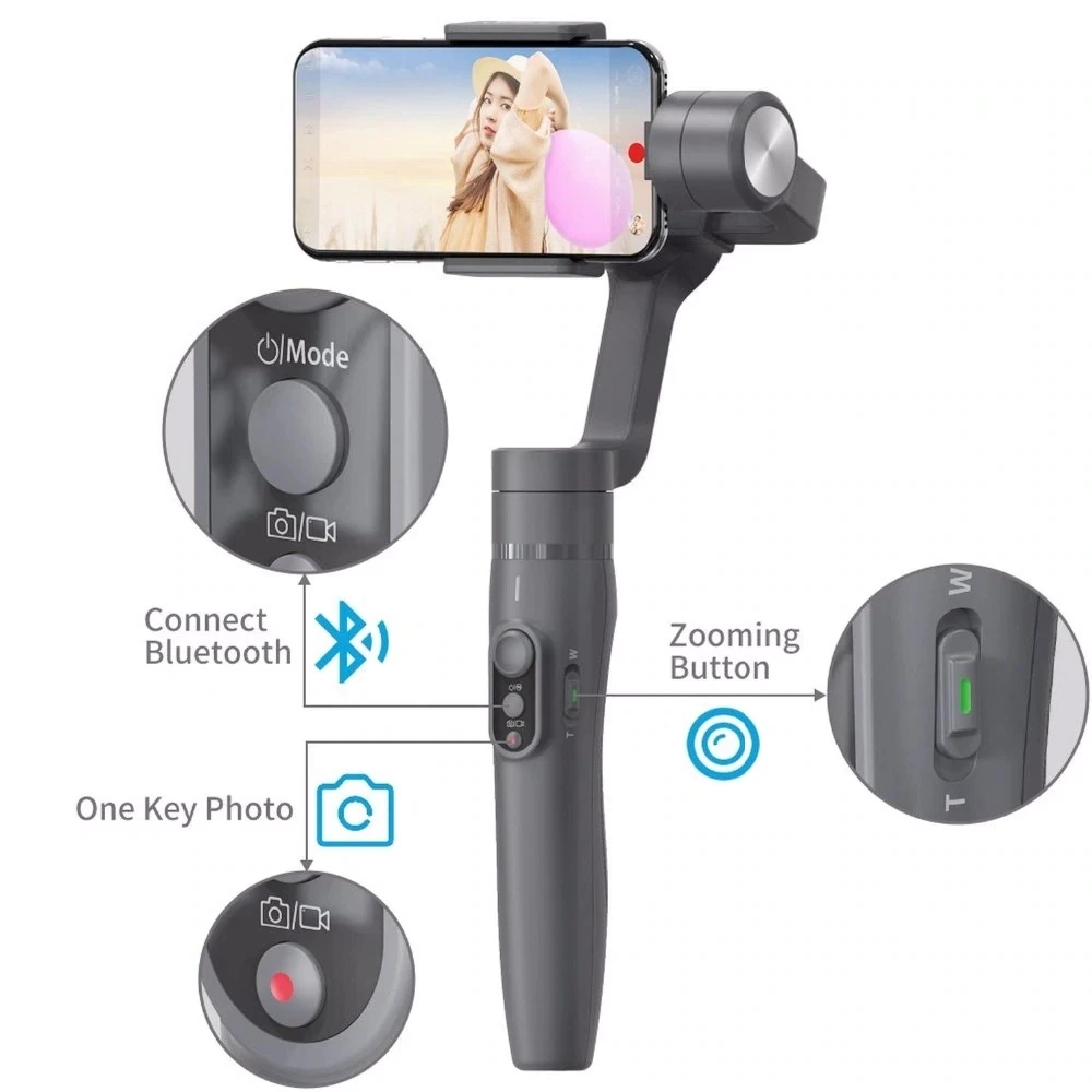 Feiyu Vimble 2 3 оси ручной смартфон Gimbal для смартфона штатив стабилизатор селфи палка с портретным режимом 183 мм длина