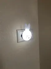 Led-Night-Light Bedside-Lamp Gifts Us-Plug Wall Bedroom Rabbit Cartoon Baby/children