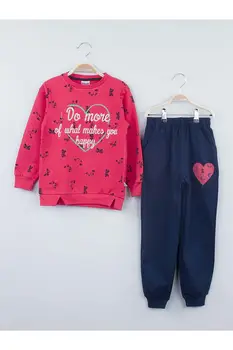 

Grenadine red Female Child Tracksuit Set