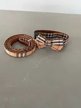 Dog Collar & Leash Set for Pet Dogs Cats Puppies Cute Bowtie Buckle Collar Adjustable