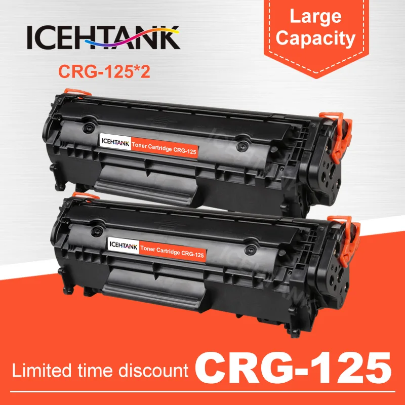

2 Pack Compatible CRG 125 325 725 925 BK Laser Toner Cartridge for Canon imageCLASS LBP6000 LBP6018WL LBP6030w MF3010 Printers