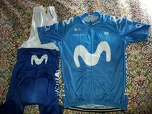 Conjunto de Ropa de Ciclismo DEL EQUIPO Movistar para hombre, Maillot, camisetas de verano, MTB, 2020