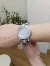 Reloj de pulsera de cuarzo y acero inoxidable para mujer, pulsera de lujo con diamantes de imitación, a la moda, #1