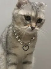 Pet-Collar-Accessories Necklace Pendants Jewelry Rhinestone Imitation-Pearl Small Dogs