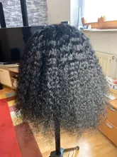 RESHINE-Peluca de pelo rizado de Mongolia, cabello humano con encaje frontal 13x4, 180%, 13x6, cierre de encaje rizado, prearrancado