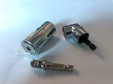 BINOAX-Adaptador de taladro eléctrico Universal, llave de trinquete con agarre de enchufe de 7mm-19mm y controlador de 105 grados de ángulo recto, extensión de taladro eléctrico B