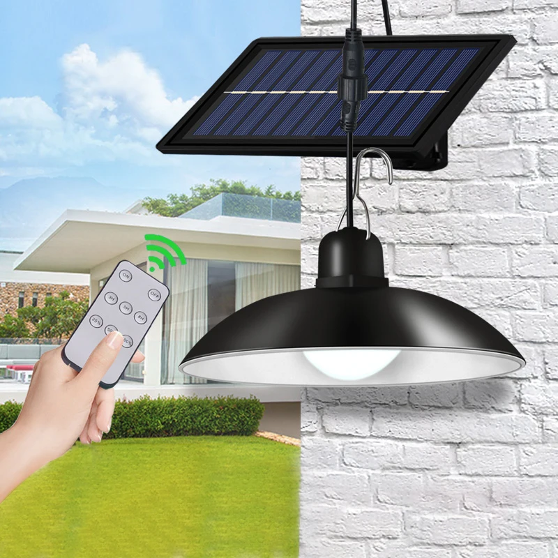 

Outdoor Solar Lights, Decorative Solar Shed Light, Pendant White Light, Remote Control, LED Solar Lamp for Backyard Garden Patio