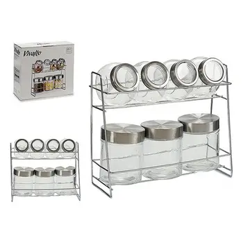 

Glass Jar Vivalto (28,3 x 25,6 x 10,7 cm) (7 Pieces) With support
