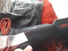 Laptop Cooler Fans Cooling-Pad Notebook Powerful Gaming Air-Flow Adjustable Red/blue