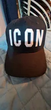 Dsq2-gorras de béisbol de alta calidad para hombre y mujer, gorras de béisbol ajustables de algodón con letras de icono, color negro, 100%