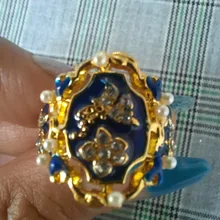 Anillo de flores esmaltado en azul y tinta chapada en oro Vintage, anillos de Signet grabados de diseño Simple para hombre, joyería gótica Punk para fiesta