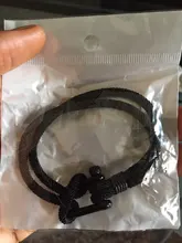 MKENDN-pulsera de supervivencia en forma de U para hombre y mujer, pulsera de cuerda de emergencia de rescate para acampada al aire libre, reloj deportivo con hebilla de acero inoxidable negro