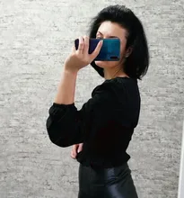 Short Blouses Womens Tops Long-Sleeve Vintage Square-Collar Casual Simple New Bow Solid