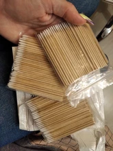 300 Uds desechables Ultra-pequeño hisopo de algodón sin pelusa Micro cepillos madera bastoncillos de algodón torundas de algodón con pegamento para extensión de pestañas quitar herramientas