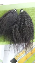 Microlinks-extensiones de cabello brasileño Afro para mujeres negras, cabello virgen 100%, con punta recta, a granel, EverBeauty
