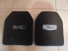 Placa balística a prueba de balas, Panel NIJ Nivel 4 IV alúmina y PE, dos Uds. Independientes, armadura corporal ligera de 10x12 pulgadas, Militech