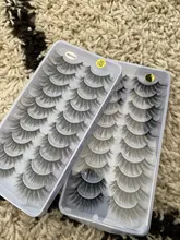 HBZGTLAD 2-20 pares 3D de visón pestañas falsas hecho a mano Wispy largo esponjosa pestañas falsas de ojos Natural extensión Kit de maquillaje Cilios