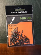 Giratorios de pesca de carpa, aparejo para pesca de carpa de acero inoxidable de cambio rápido, 25 piezas