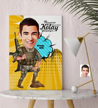 

Personalized Mr Expert Çavuş Cartoon Canvas Table (30x50 cm.) - 1 Personalized Great Gift Option Custom Design