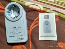 Enchufe de la UE, enchufe inteligente GSM, inglés, ruso, SMS, Control remoto, temporizador, controlador de temperatura con Sensor, enchufe de toma de corriente