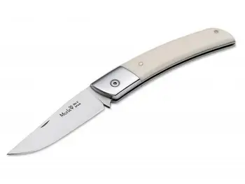 

Tooth knife NPV-8W 8 cm MoVa steel sheet and acrylic ivory handle.