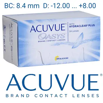 

Contact lenses Acuvue Oasys with hydraclear plus (24 PCs), radius: 8.4mm