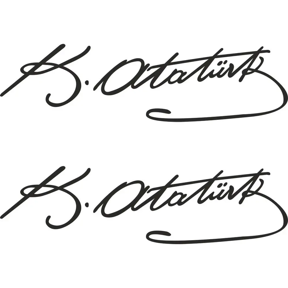 Наклейки Masters Kemal atatюрk imza Arabic Oto Sticker Decal 2 Adet Motor|Наклейки на автомобиль| |