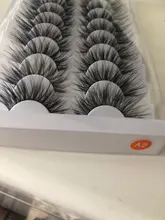 5/8/12 pares 3D pelo de visón pestañas falsas hecho a mano pestaña larga Natural Wispy pestañas tupidas reutilizable extensión de pestañas postizas
