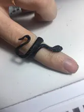1 Uds serpiente anillo Cobra forma Retro Punk muy grandes espíritu anillo abierto anillo temperamento ajustable anillo de la joyería