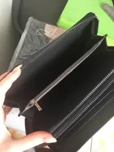 Baellerry-Bolso largo con grabado de nombre para hombre, billetera de mano, negocios, gran capacidad, alta calidad