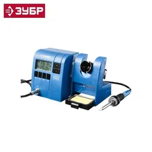 Паяльная станция, цифровая ЗУБР "ПРОФИ" 55335 c ЖК дисплеем, керамический нагреватель, диапазон 150-450 °C