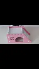 Pet-House Toy Hamster Castle Nest Wooden Viewing Ladder Deck 1-Pc
