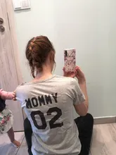 LILIGIRL-ropa a juego para la familia, Camiseta de algodón con apariencia familiar, papá mamá Chico, bebé, letras estampadas, camisetas con números, Verano