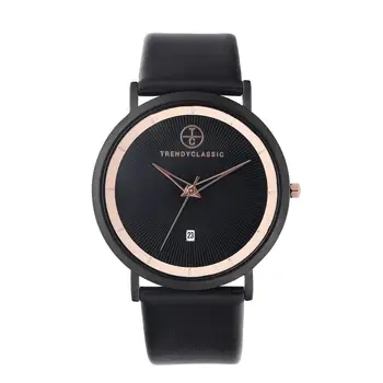 

Trendy Classic-CC1054-watch men analog Lady shell round metal-dial matte-leather Bracelet