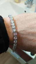 Bangle Jewelry Tennis-Bracelet 925-Sterling-Silver Wedding-Fashion Women 5MM 17cm CZ