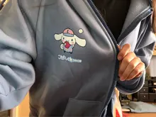 Sudadera con capucha con impresión de Anime para mujer, sudadera de manga larga con estampado bonito, además de terciopelo, sudadera Kawaii de invierno con cremallera para mujer