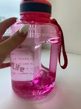 QuiFit-botella de agua de 3,78l, 2,2 L, 1,3 L, 128oz, galón, con pajita de plástico transparente, herramienta de gimnasio, jarra, taza deportiva gratis de BPA