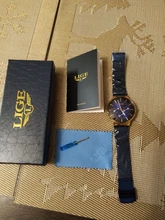 LIGE-Relojes de cuarzo con pulsera ultrafina para hombres, cronógrafo a la moda resistente al agua, deportivo y con malla de acero, de lujo, mejor marca, nuevo