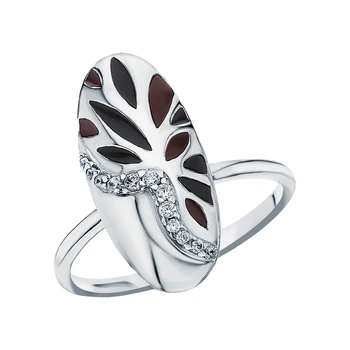 

Silver ring with enamel and cubic zirconium sunlight sample 925