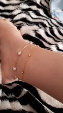 Pulsera de tobillo para mujer, bisutería de pie para playa, accesorios, cristales, diamantes de imitación, cadena de tobillo, Color dorado, pierna
