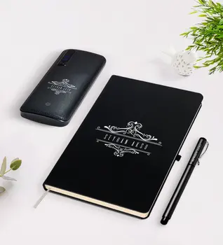 

Personalized Is Black Notebook Pen 12.000 Mah Powerbank Gift Seti-8