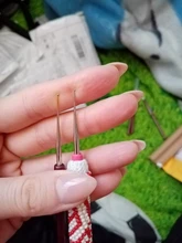 4 unids/lote aguja con gancho de ganchillo, Micro gancho para hacer trenzar rastas, herramientas para el cabello, 0,5 Mm, 0,6 Mm, 0,7 Mm, 0,8 Mm, mango liso