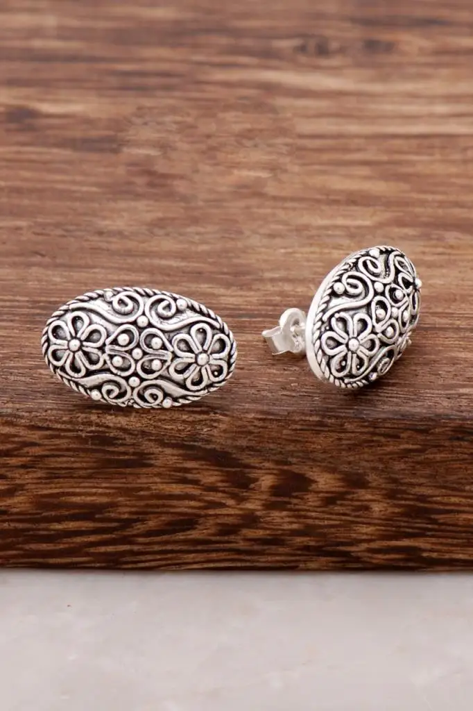 

Filigree Inlaid Assyrian Design Silver Earring 2580 High Quality Hand Made Original Filigree Silver Jewellery Gift for Women