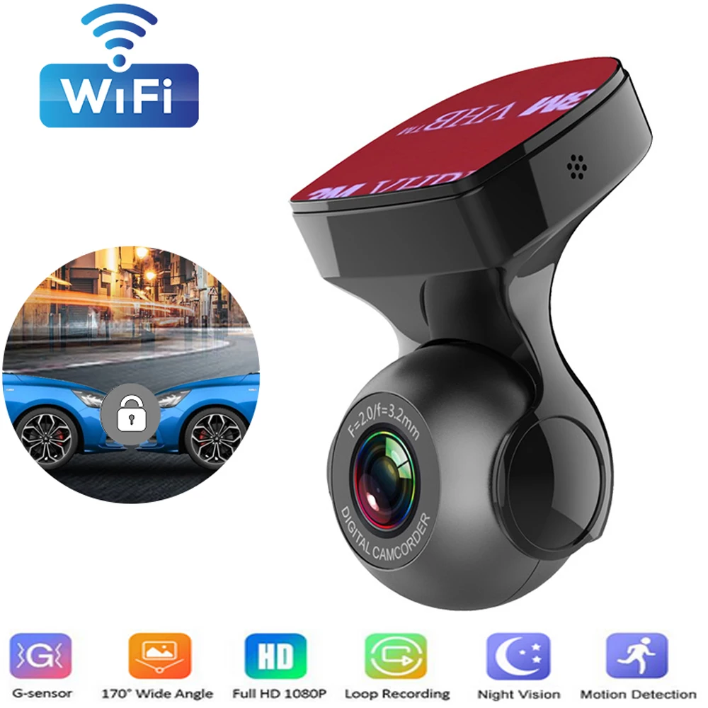 

Wifi Dashcam Car Dvr 1080P Night Vision Dash Cam Dash Camera With G-sensor 170 Degree Wide Angle Car Video Recorder