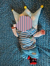 INS-almohada nórdica moldeadora para bebé recién nacido bonito, algodón de Forma de Corona de 0 a 1 años, almohada correctora anticabeza, ropa de cama para bebé