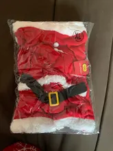 Apparel Costume Christmas-Clothes Dog-Suit Pet-Coat Santa-Claus with Winter Gomaomi Cap