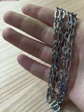 Cable dorado de acero inoxidable para fabricación de joyas, 1 metro, cadena plana elegante de 3:1, suministros de joyería al por mayor