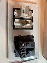 BSEED-enchufe de pared para TV y PC, dispositivo de corriente estándar de la UE, con panel de cristal blanco