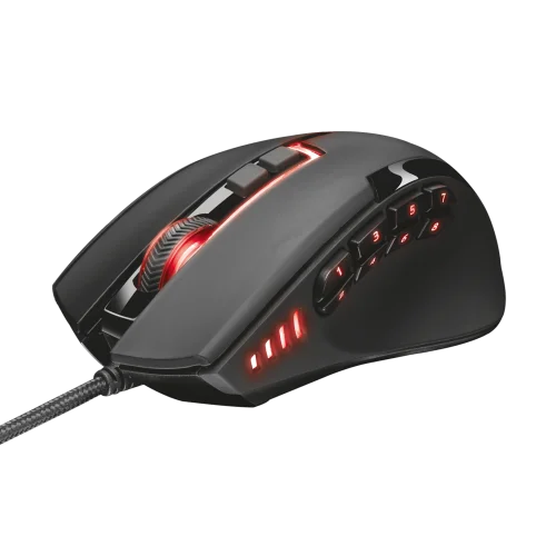 Игровая проводная мышь 21726 Trust GXT 164 SIKANDA MMO до 5000 dpi 12 клавиш 4 профиля